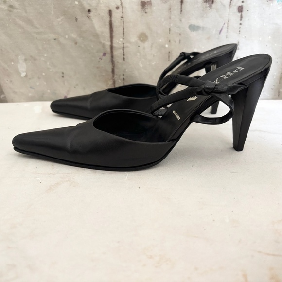 Prada Leather Slingback Pumps - Picture 6 of 10